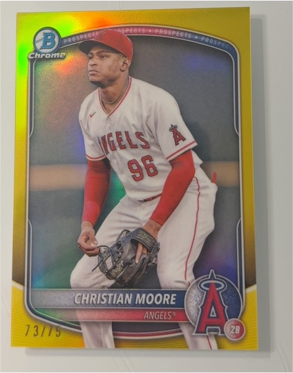 2025 Bowman Chrome Prospects #BCP-107 Christian Moore — front