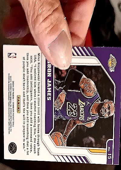 2024/25 Donruss Franchise Features #15 LeBron James — back