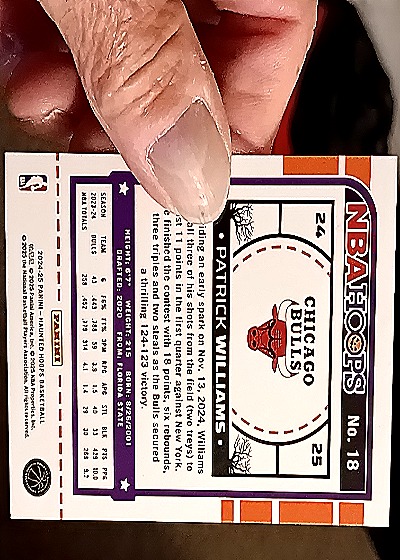 2024-25 Panini NBA Hoops #18 Patrick Williams — back