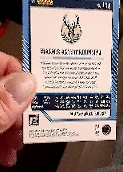 2024-25 Panini Donruss #172 Giannis Antetokounmpo — back