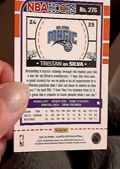 2023-24 NBA Hoops #276 Tristan Da Silva — back