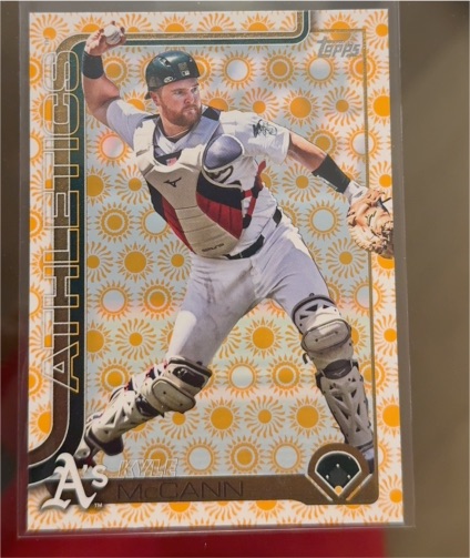 2025 Topps Series 2 #555 Kyle McCann Holiday Sun Foil Parallel — front
