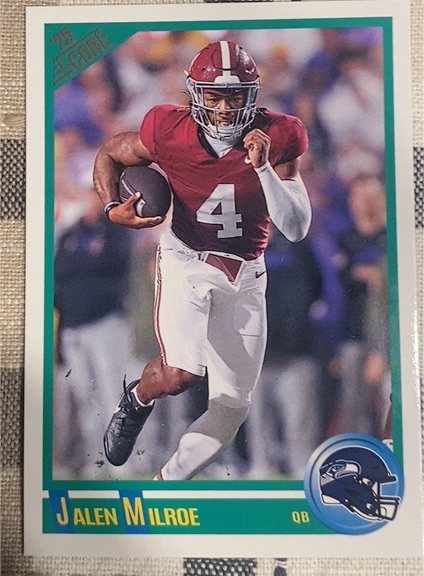 2025 Panini Score #7 Jalen Milroe Anniversary Rookies — front