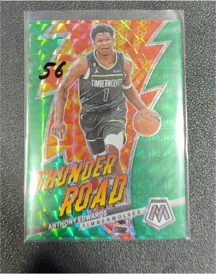 2022-23 Panini Mosaic Thunder Road #15 Anthony Edwards — front