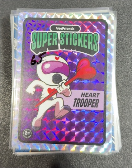 2025 VeeFriends Manga Series Super Stickers Heart Trooper — front