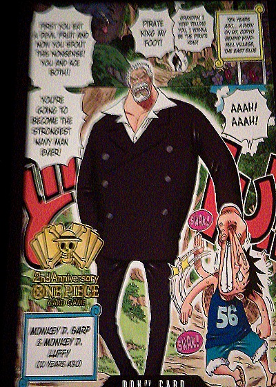 One Piece 2nd Anniversary Don!! Card Garp & Luffy — front