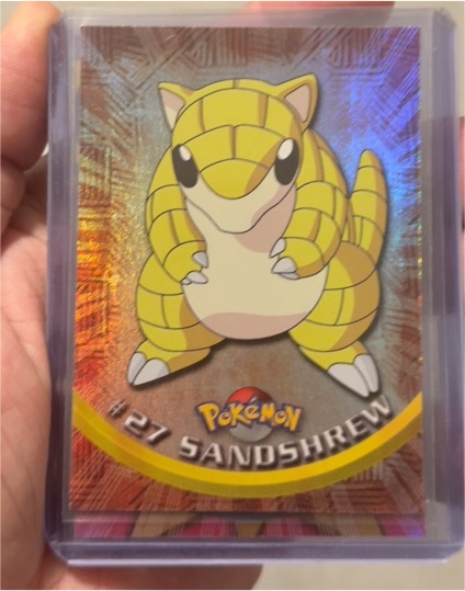1999 Topps Pokemon #27 Sandshrew — front