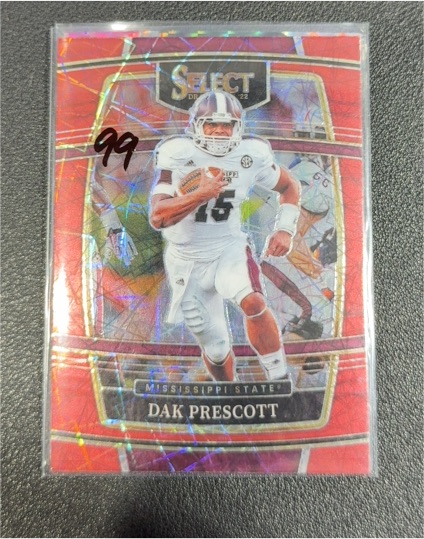 2022 Panini Select Draft Picks Concourse Red Lazer #36 Dak Prescott — front