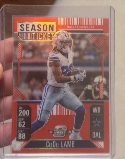 2024 Panini Contenders Optic Season Ticket #15 CeeDee Lamb — front