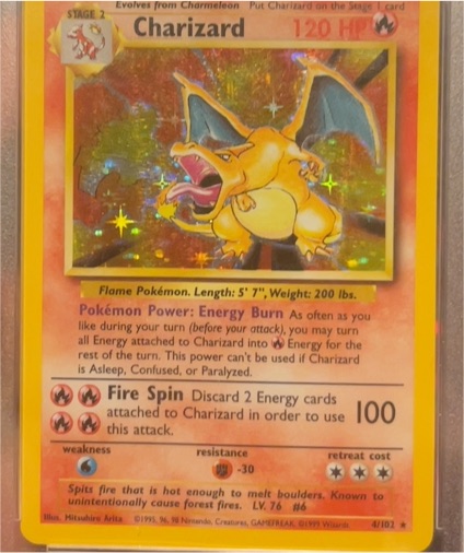 1995 Pokémon #4 Charizard — front