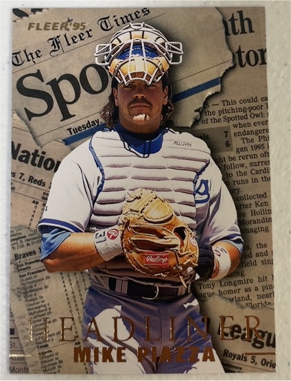 1995 Fleer Update #15 Mike Piazza Headliner — front