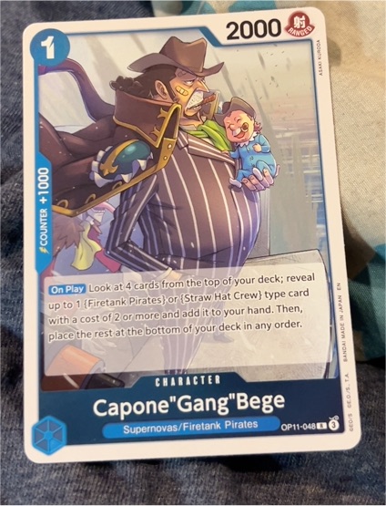 2022 One Piece Card Game OP11-048 Capone "Gang" Bege — front