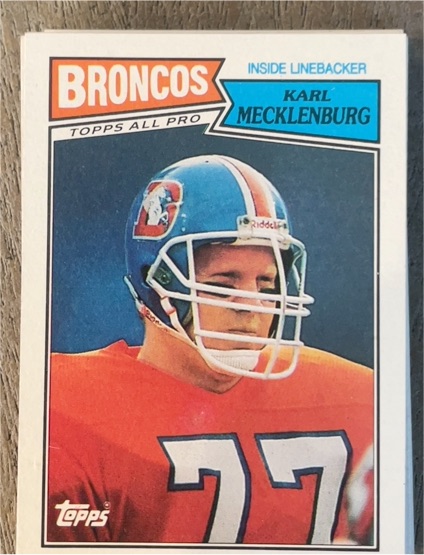 1987 Topps #39 Karl Mecklenburg — front