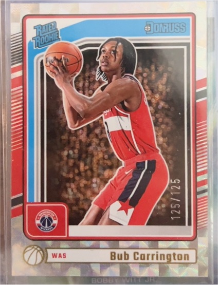 2024-25 Donruss #220 Bub Carrington Rated Rookie — front