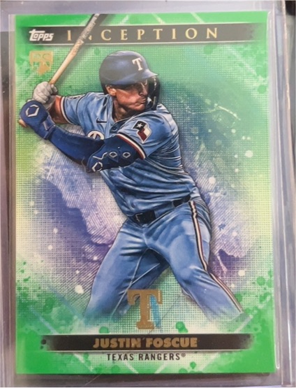 2024 Topps Inception #28 Justin Foscue Green Rookie — front