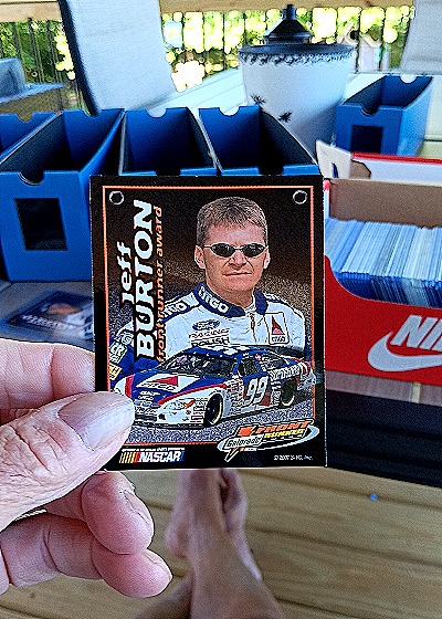 2001 Press Pass Gatorade Front Runner Award Jeff Burton #4 NASCAR Trading Card — front