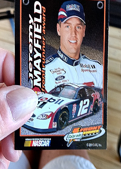 2001 Press Pass Gatorade Front Runner Award #6 Jeremy Mayfield — front