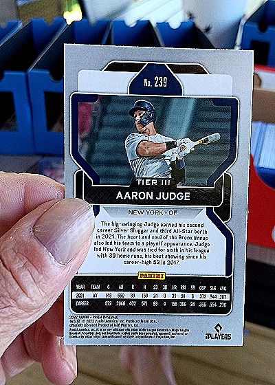 2022 Panini Prizm #239 Aaron Judge — back