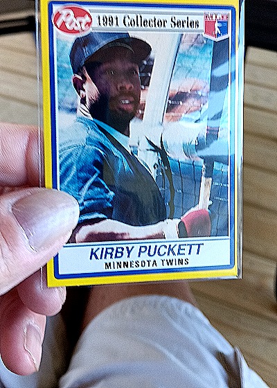 1991 Post Cereal #28 Kirby Puckett — front