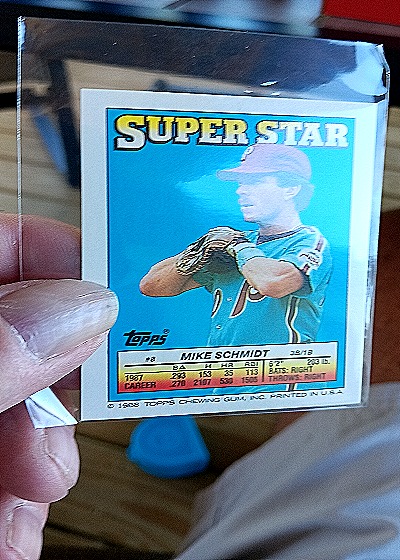 1988 Topps Stickers #8 Mike Schmidt Super Star — front