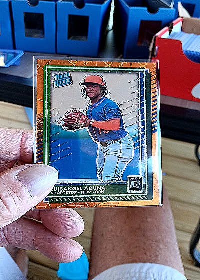 2025 Panini Donruss Optic #1 Luisangel Acuna Rated Rookie — front