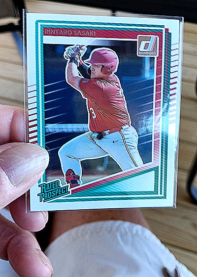 2025 Panini Donruss Optic #127 Rintaro Sasaki Rated Prospect — front