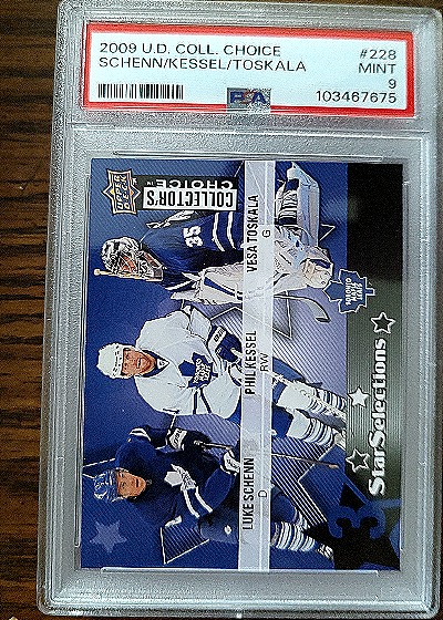 2009 Upper Deck Collector's Choice #228 Schenn/Kessel/Toskala — front