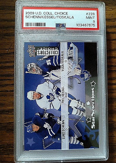 2009 Upper Deck Collector's Choice #228 Schenn/Kessel/Toskala — front