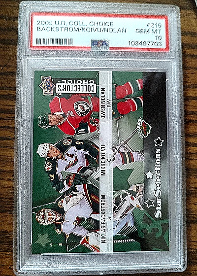 2009 Upper Deck Collector's Choice #215 Backstrom/Koivu/Nolan — front