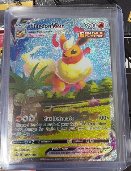 2021 Pokémon SWSH180 Flareon VMAX — front