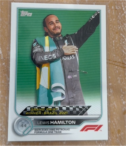 2022 Topps Formula 1 #169 Lewis Hamilton Grand Prix Winner Brazil — front
