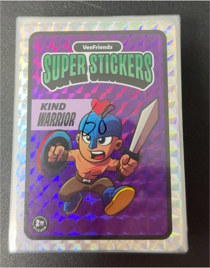 2025 VeeFriends Super Stickers Manga Series #2 Kind Warrior — front