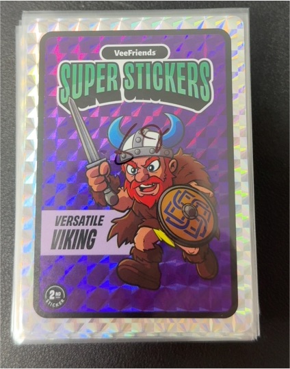 2025 VeeFriends Super Stickers Manga Series 2 Versatile Viking — front