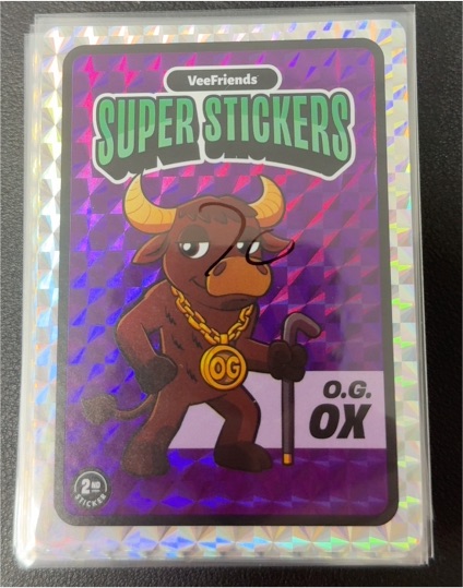 2025 VeeFriends Super Stickers Manga Base O.G. Ox — front