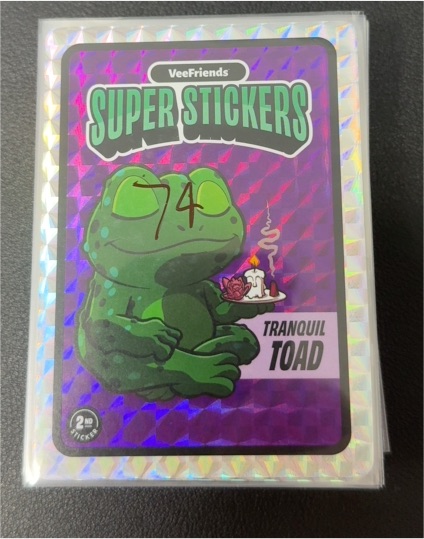 2025 VeeFriends Manga Super Stickers #2nd Sticker Tranquil Toad — front