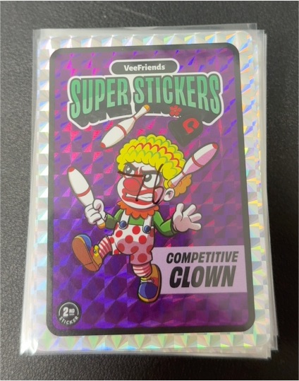 2025 VeeFriends Manga Super Stickers Competitive Clown — front