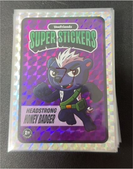 2025 VeeFriends Manga Series SuperStickers #Headstrong Honey Badger — front