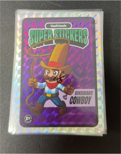 2025 VeeFriends Super Stickers Manga #Considerate Cowboy — front