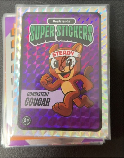 2025 VeeFriends Super Stickers Manga Series Consistent Cougar — front