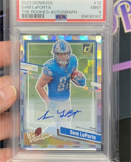 2023 Donruss #12 Sam LaPorta The Rookies Autograph — front
