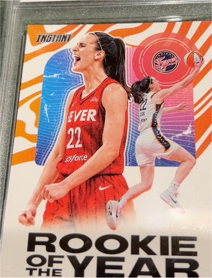 2024 Panini Instant WNBA Rookie of the Year #CCROY-A Caitlin Clark — front