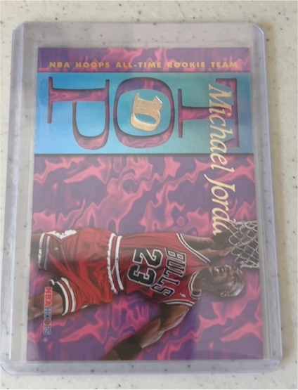 1995-96 Skybox Hoops #AR7 Michael Jordan Top 10 All-Time Rookie Team — front