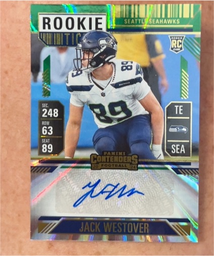 2024 Panini Contenders Midfield Ticket #248 Jack Westover — front