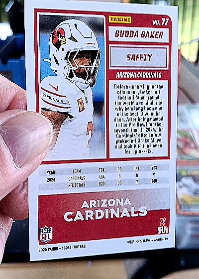2025 Panini Score A Treat #77 Budda Baker — back