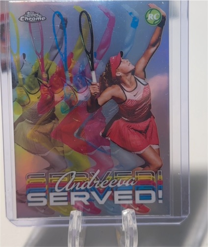 2024 Topps Chrome Tennis #SER-MA Mirra Andreeva Served! — front