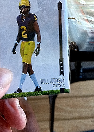 2025 Sage High Series Football Silver Will Johnson #200 Michigan Wolverines — front