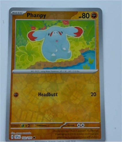2024 Pokémon SV08: Surging Sparks #102 Phanpy — front