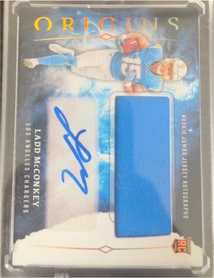 2024 Panini Origins Rookie Jumbo Jersey Autographs Ladd McConkey — front