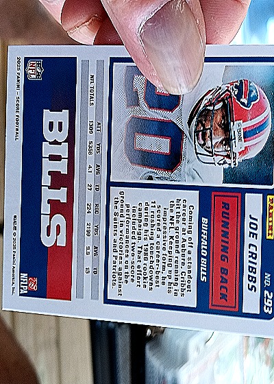2025 Score A Treat #293 Joe Cribbs — back