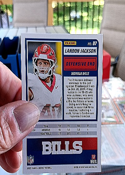 2025 Panini Score-A-Treat #87 Landon Jackson — back